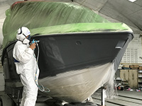 Покраска алюминиевой лодки