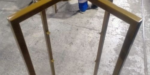 фото каркас торгового стеллажа для посуды «этажерка»